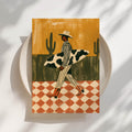 Black Surfer Cowboy Print